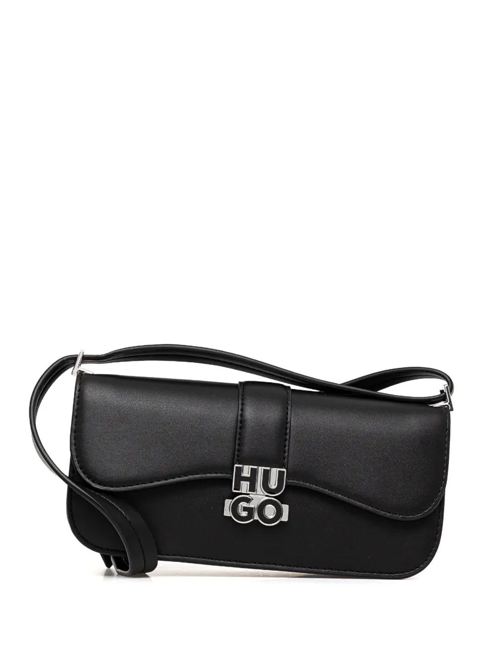 Logo-plaque crossbody bag - Black
