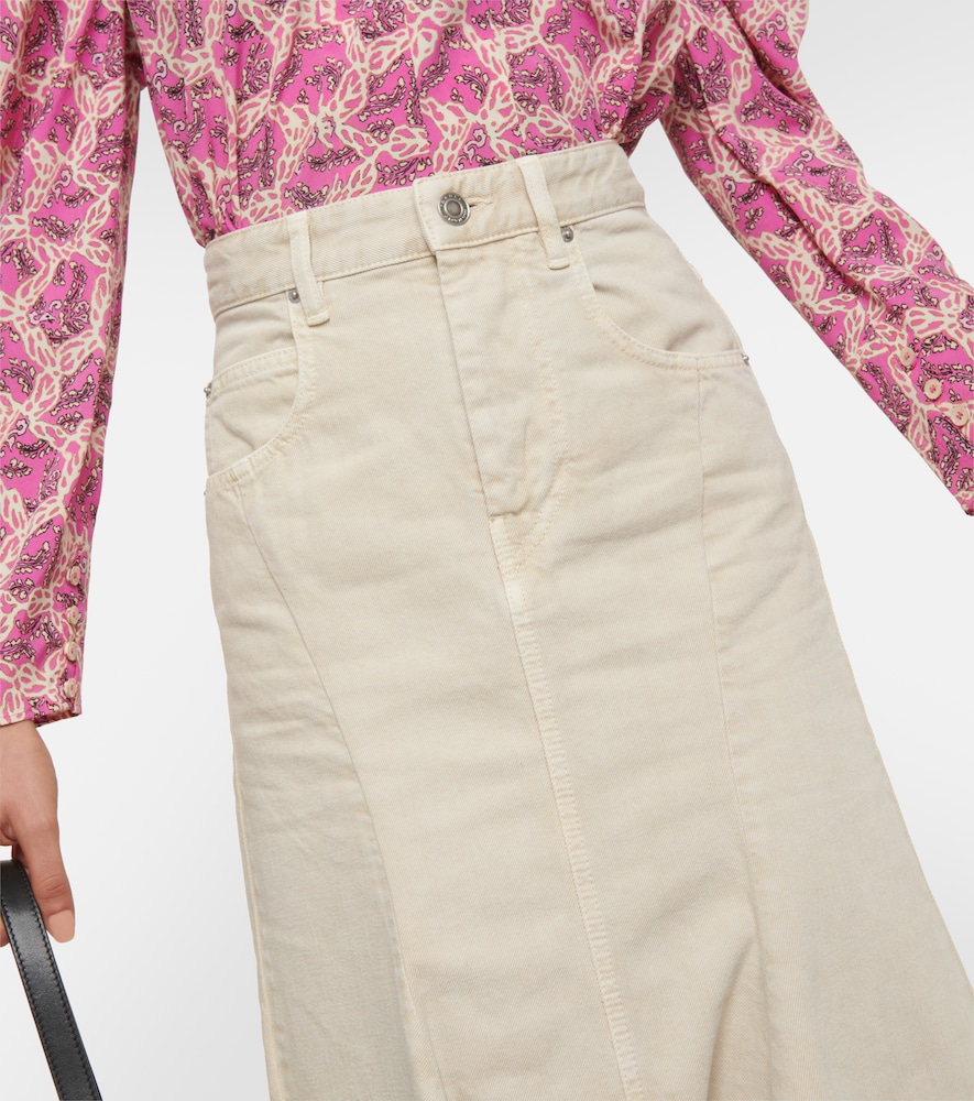Nyda denim midi skirt