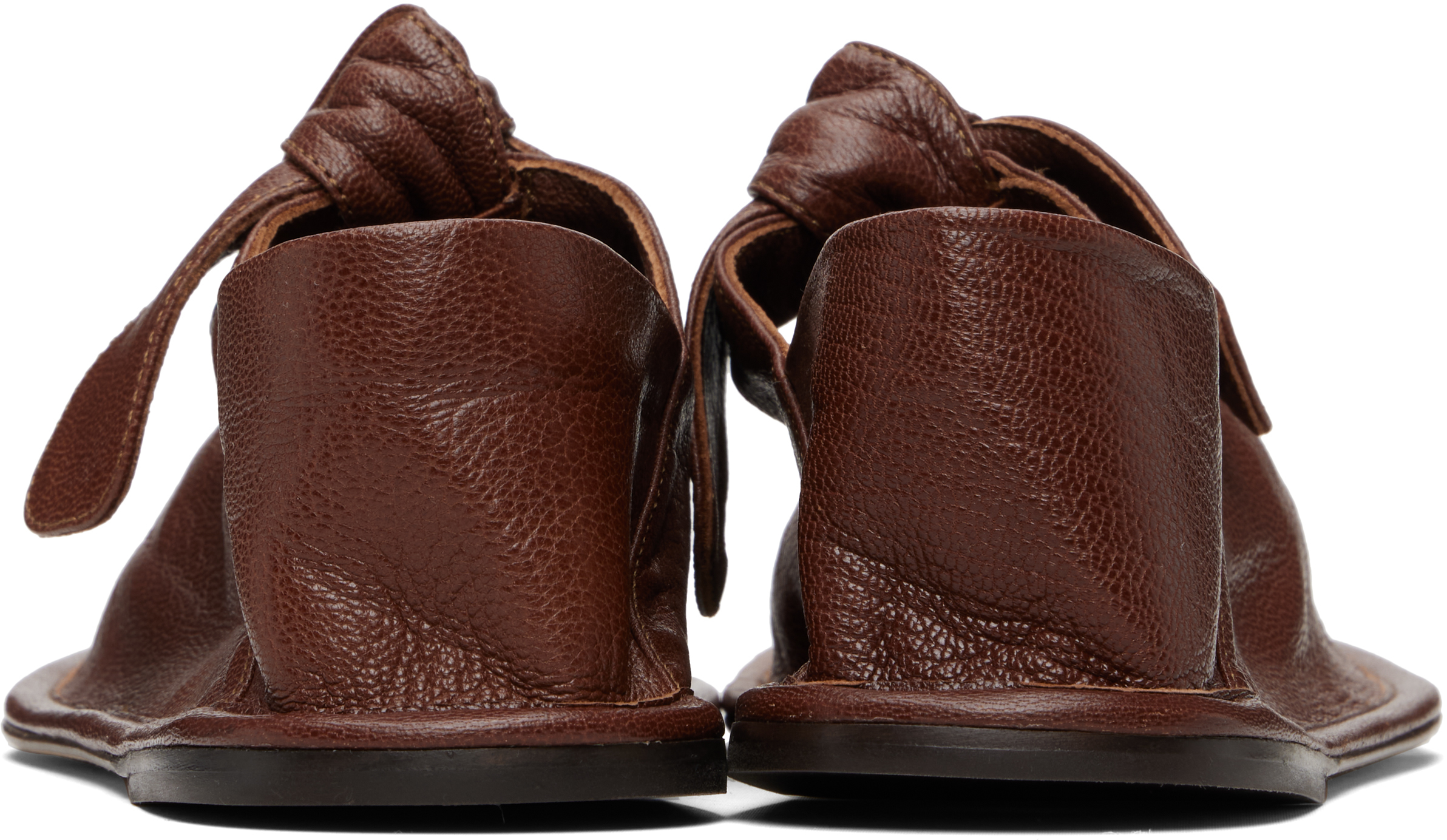 Brown Llasada Supple Shiny Ballerina Flats