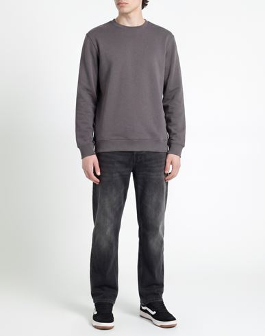 Man Sweatshirt Grey Size L Organic cotton, Polyester, Cotton