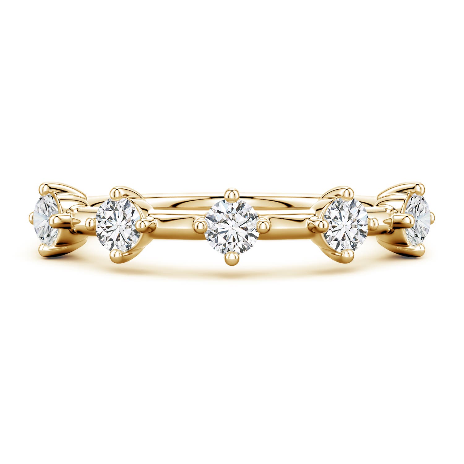 Angara 0.53 CTW Round Diamond Five-Stone Station Ring in 18K Yellow Gold