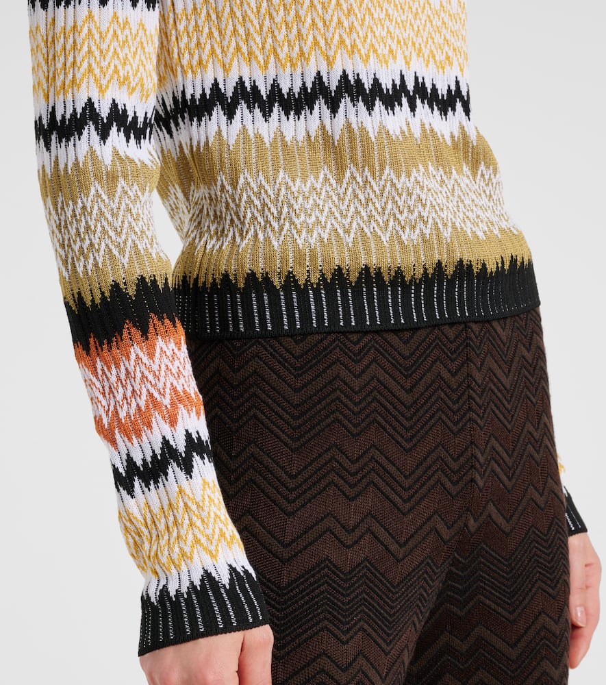 Zigzag polo sweater