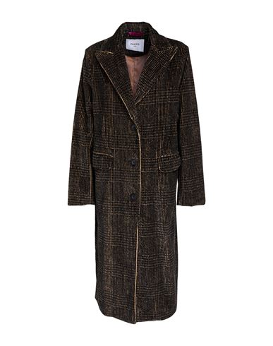 Paltò Woman Coat Charcoal Size M Synthetic fibers, Wool, Cotton, Silk