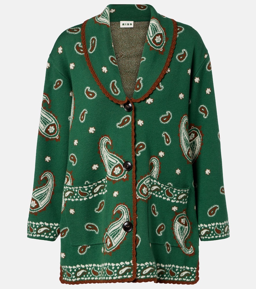 Morla paisley wool and cotton cardigan