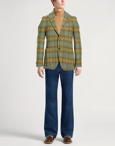 Man Blazer Military green Size 40 Wool, Polyamide