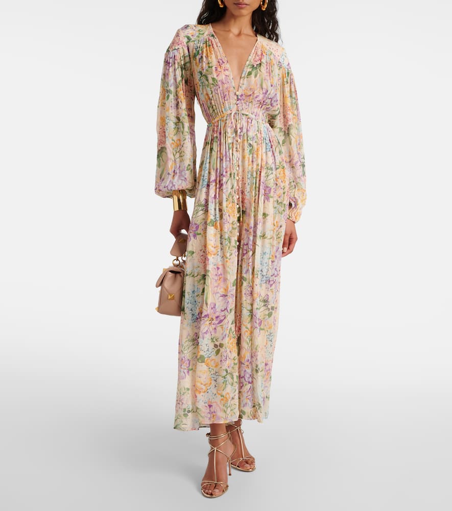 Halliday gathered floral maxi dress