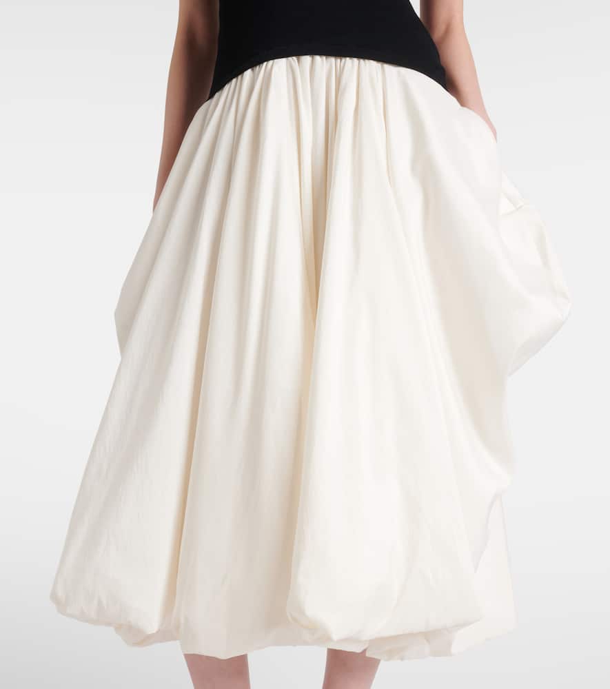 Izzy strapless taffeta midi dress