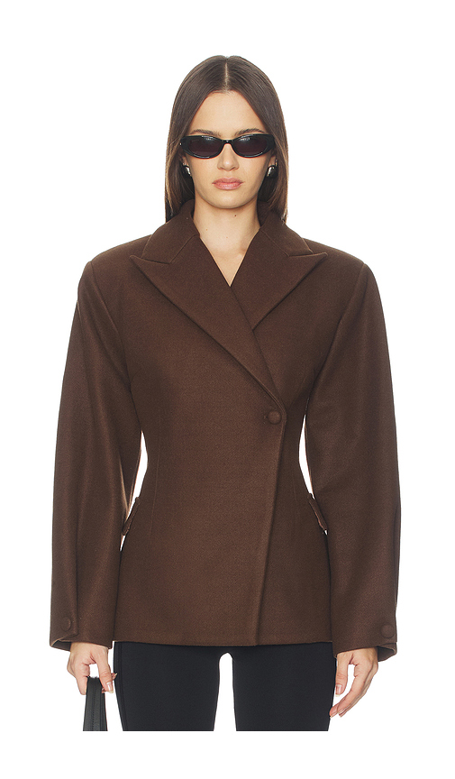 ALL THE WAYS Avyanna Blazer in Brown. M. Also in L, S, XL