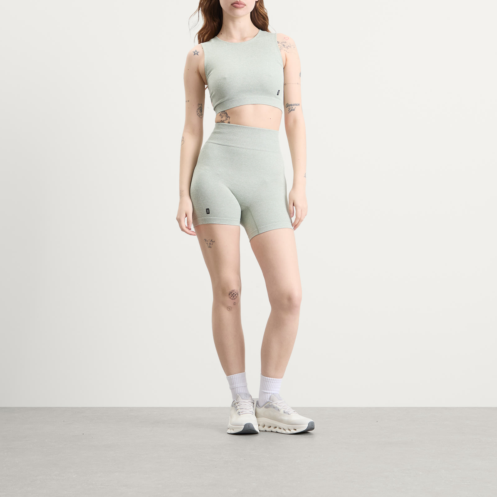 Women's Studio Knit Cycling Shorts Mineral Heather
