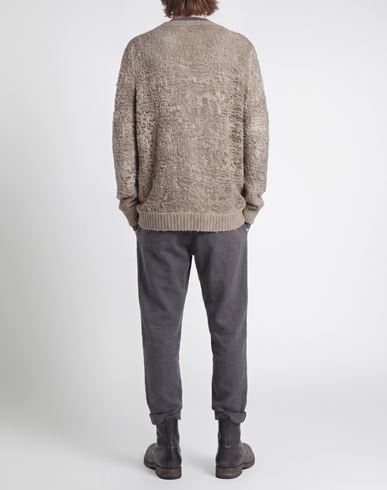 Man Sweater Taupe Size XXL Wool, Linen, Polyamide, Elastane