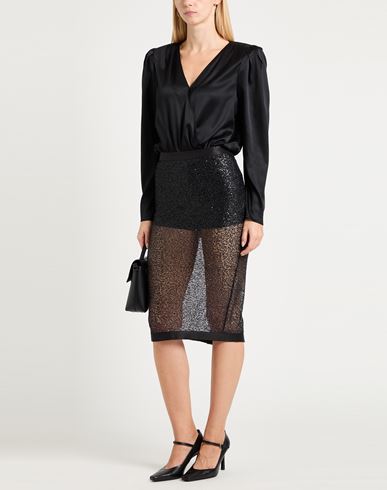 Woman Midi skirt Black Size S Polyester