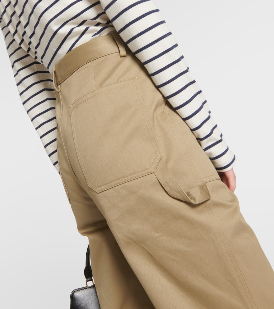 Quentin high-rise cotton flared pants