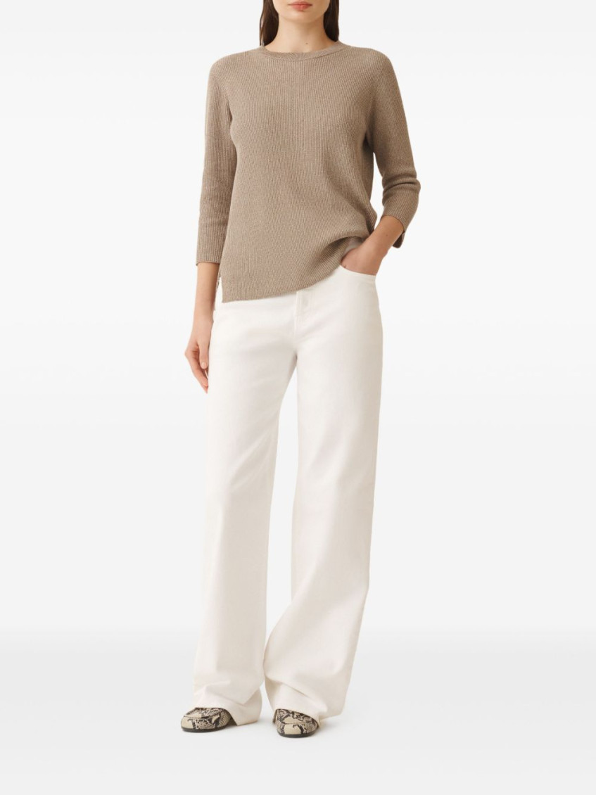 - Cotton Blend Crewneck Sweater
