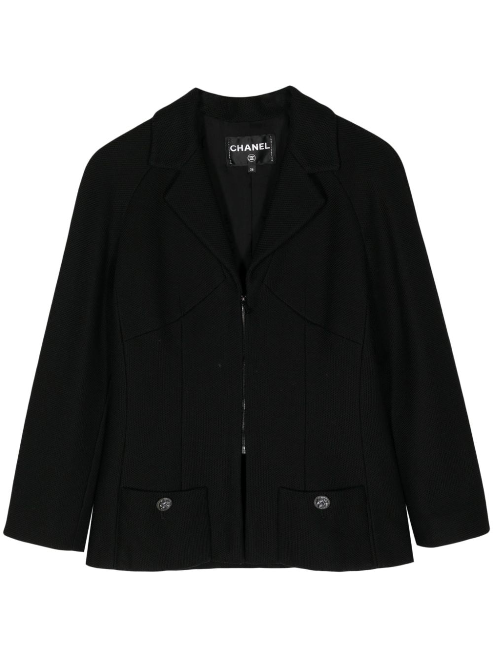 2000 zip-up mesh jacket - Black