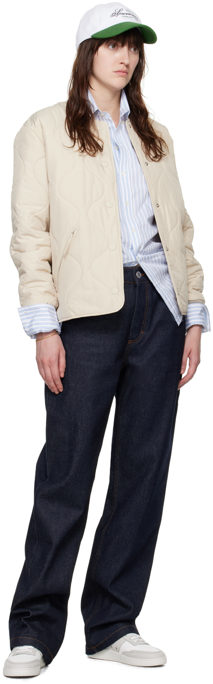 A.P.C. White & Gray Plain Sneakers