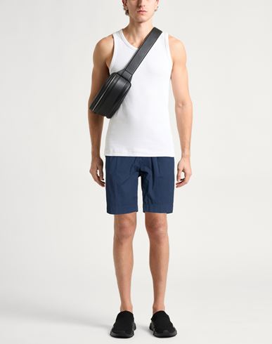 Man Shorts & Bermuda Shorts Navy Size 28 Cotton, Elastane