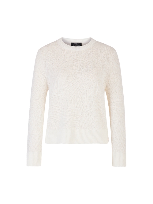 Marc Cain ‘Knitted in Germany’ jacquard jumper, white, 34 N