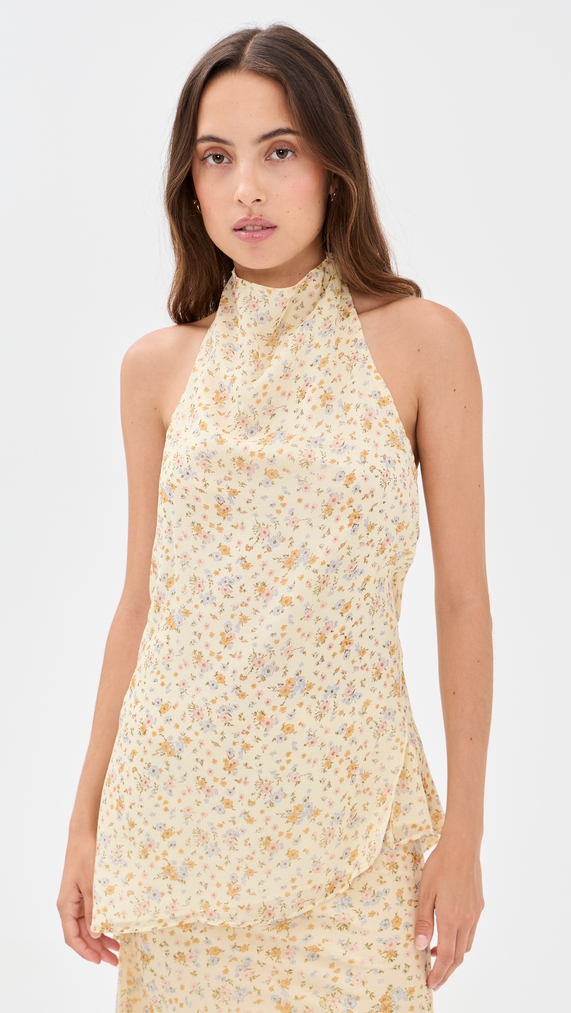 Sundown Halter Top Beige