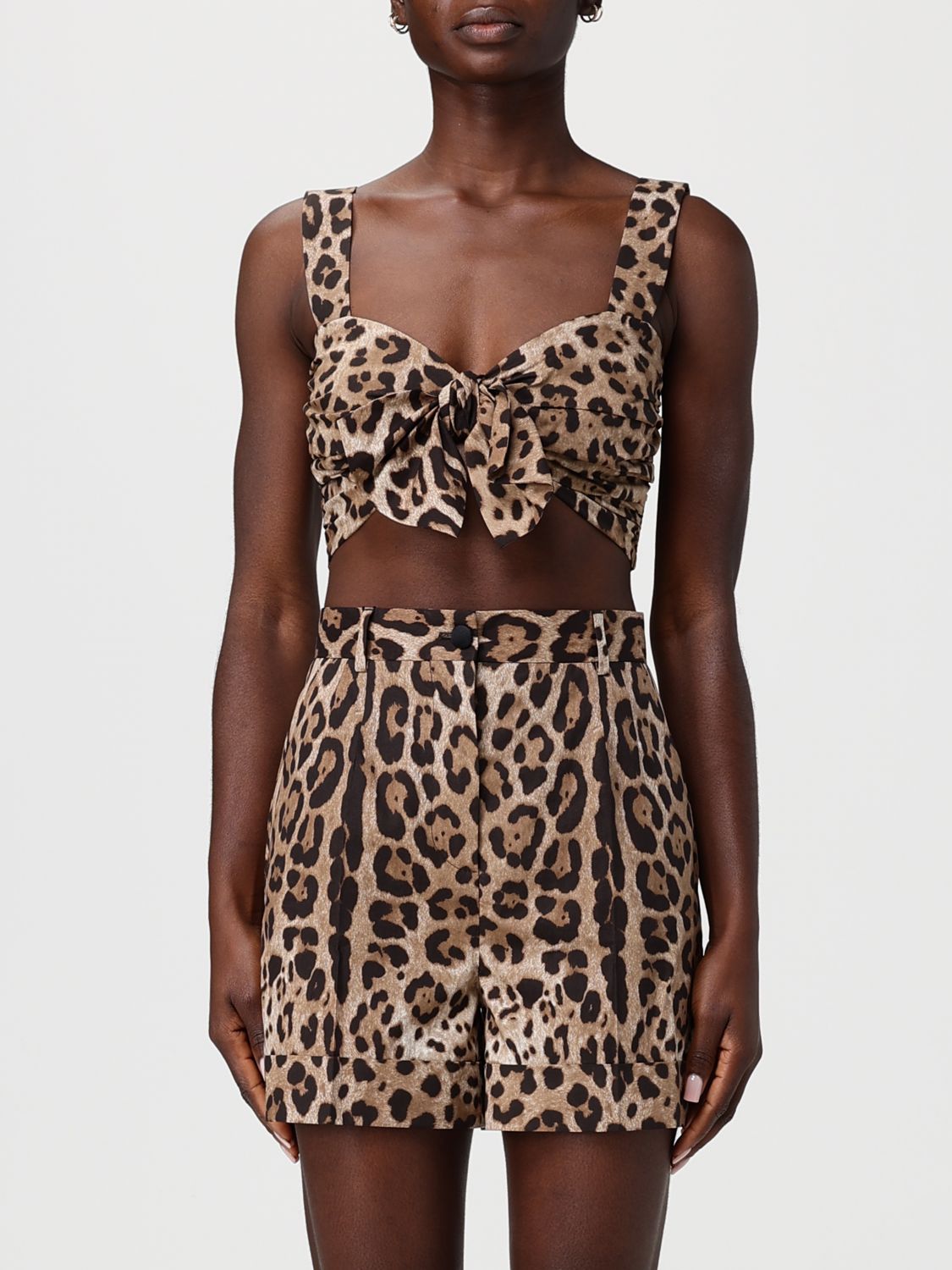 Leopard print crop top - Neutrals