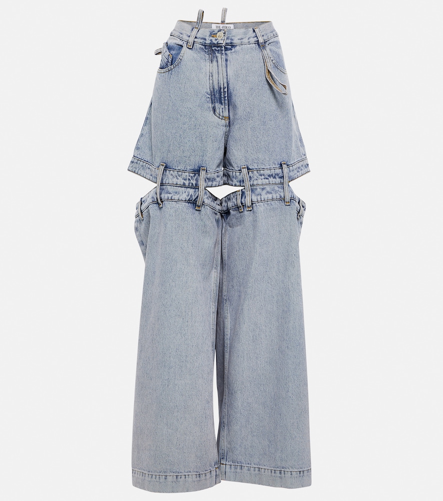 The Attico Low-rise wide-leg jeans