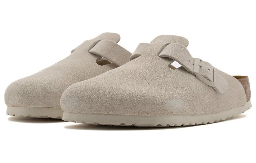 Boston Suede Leather Sandals 'Antique White'