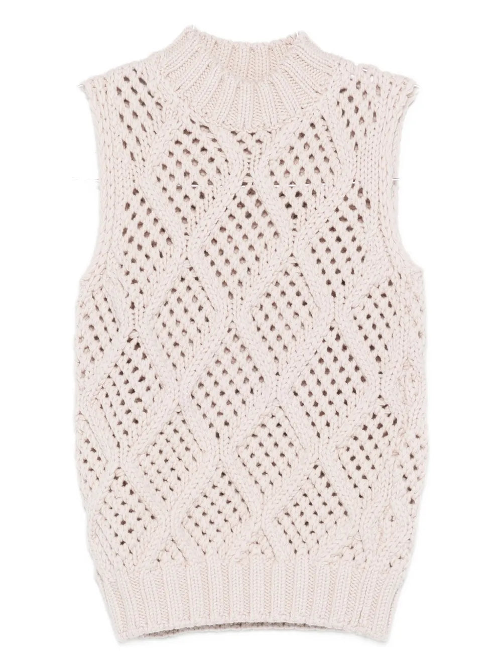 Cable-Knit Tank Top — Cream