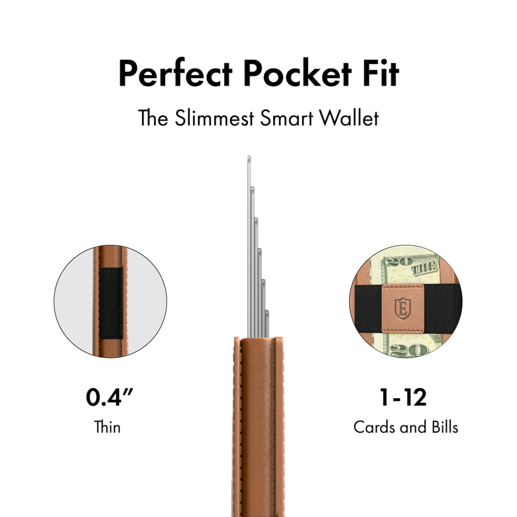 Men's Wallet - Smiley x Ekster Premium Slim Men's Wallet Trackable Wallet Leather Smart Wallet RFID Blocking