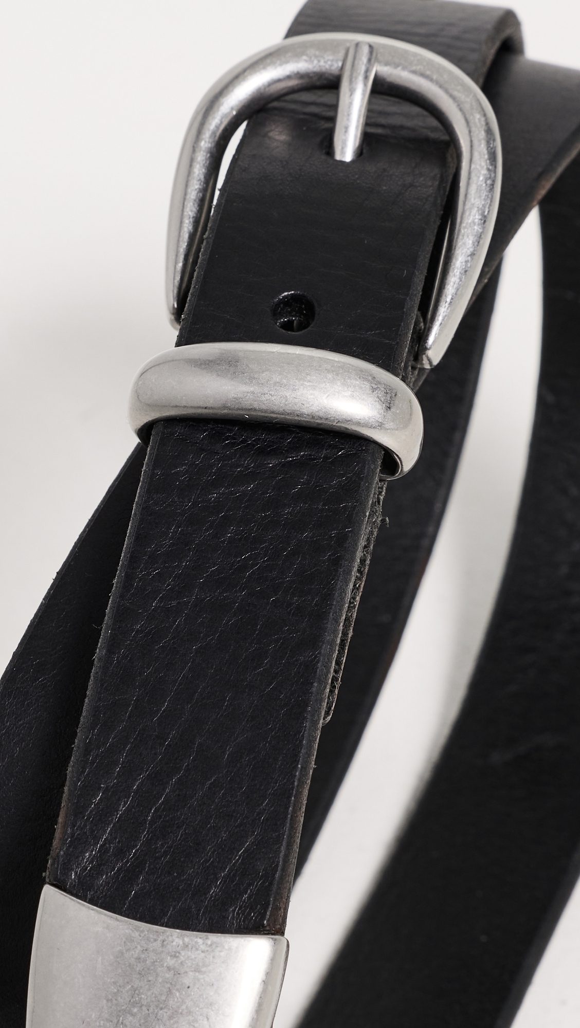 Western Bridle Leather Belt Black