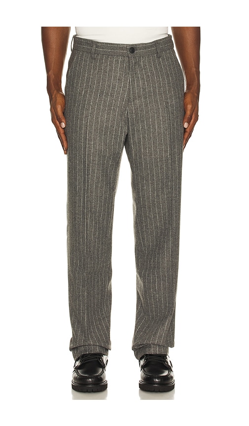 Les Deux Como Pinstripe Mouline Slacks in Grey. - 36x32 also in 34x