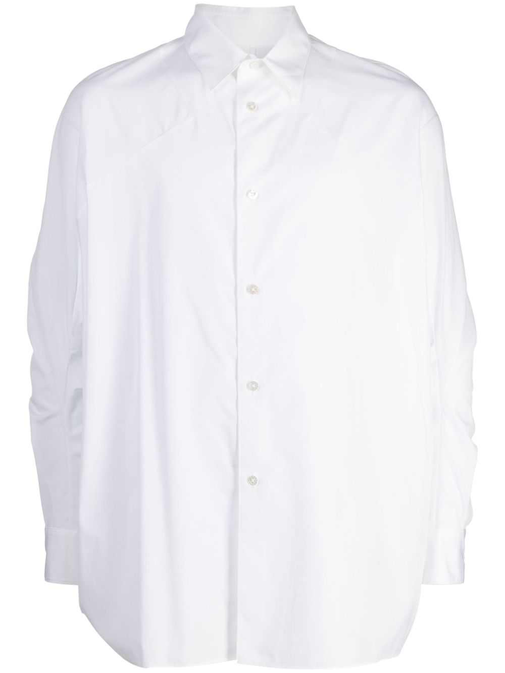 Long-sleeve cotton shirt - White