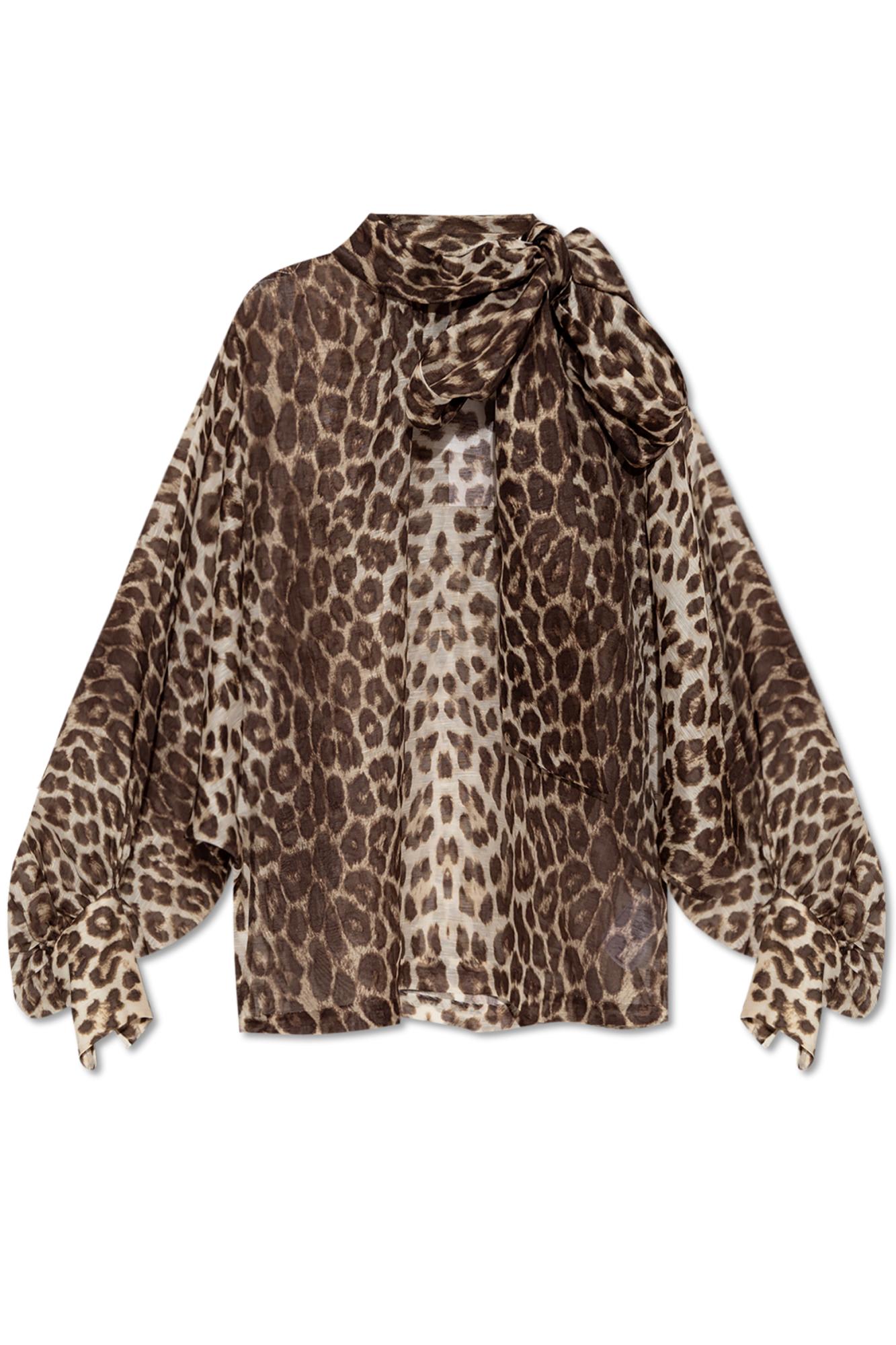 Illustration Billow Printed Blouse