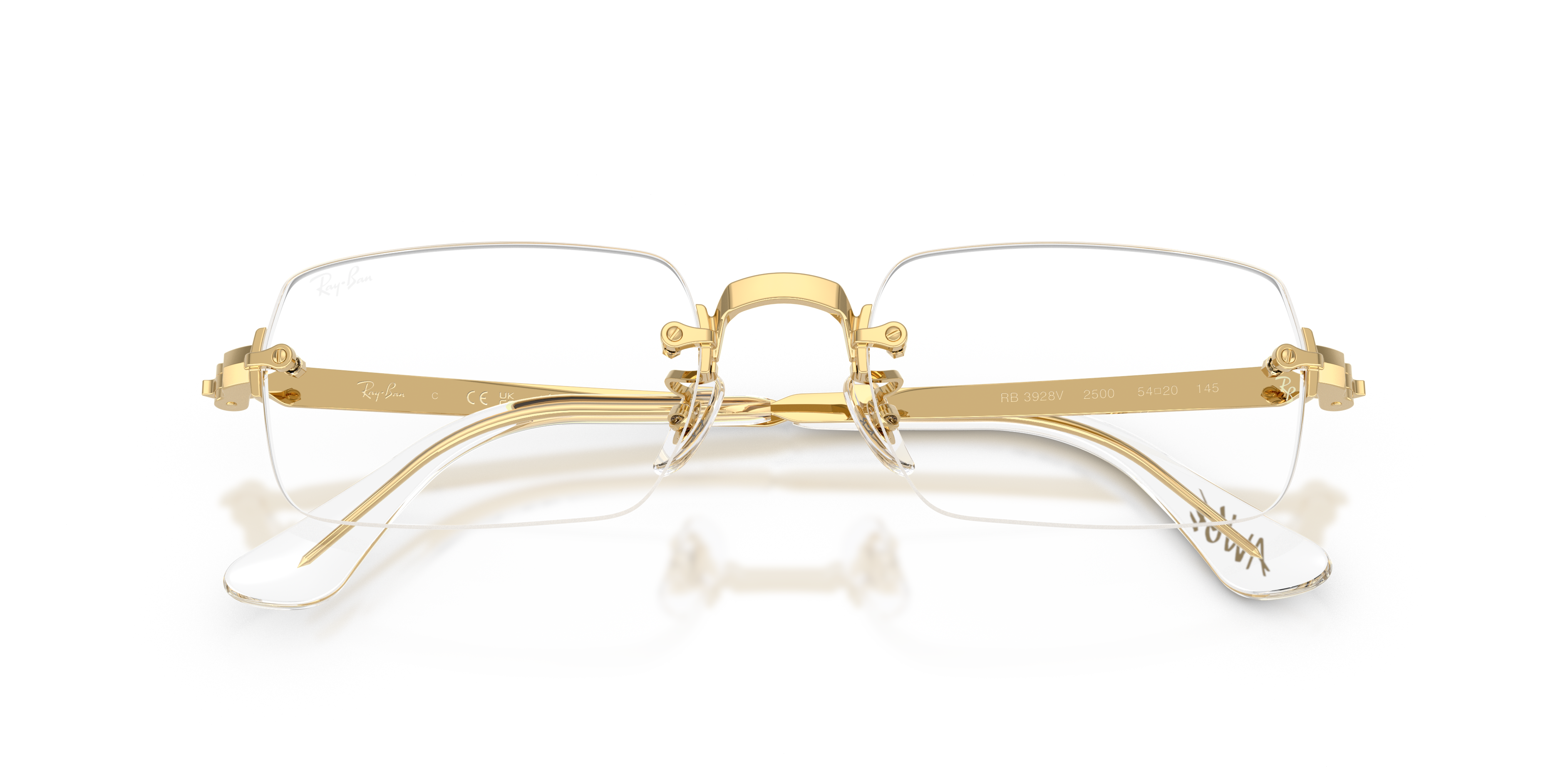 Ray - Ban Unisex Ray - Ban RX3928V 2500 Optical frames Metal Gold Transparent Squared Norma