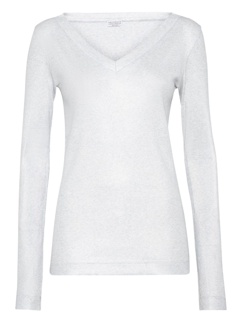 Fine-ribbed T-shirt - Silver