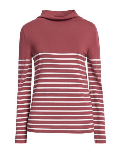Liviana Conti Woman Turtleneck Brick Size 6 Viscose, Polyamide