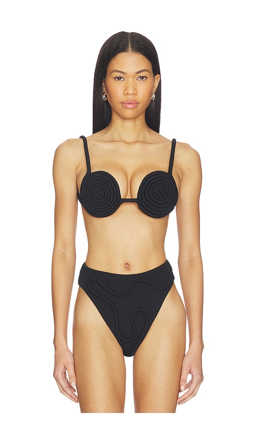 Nau Bikinis Athens Bikini Top in Black. - M also in