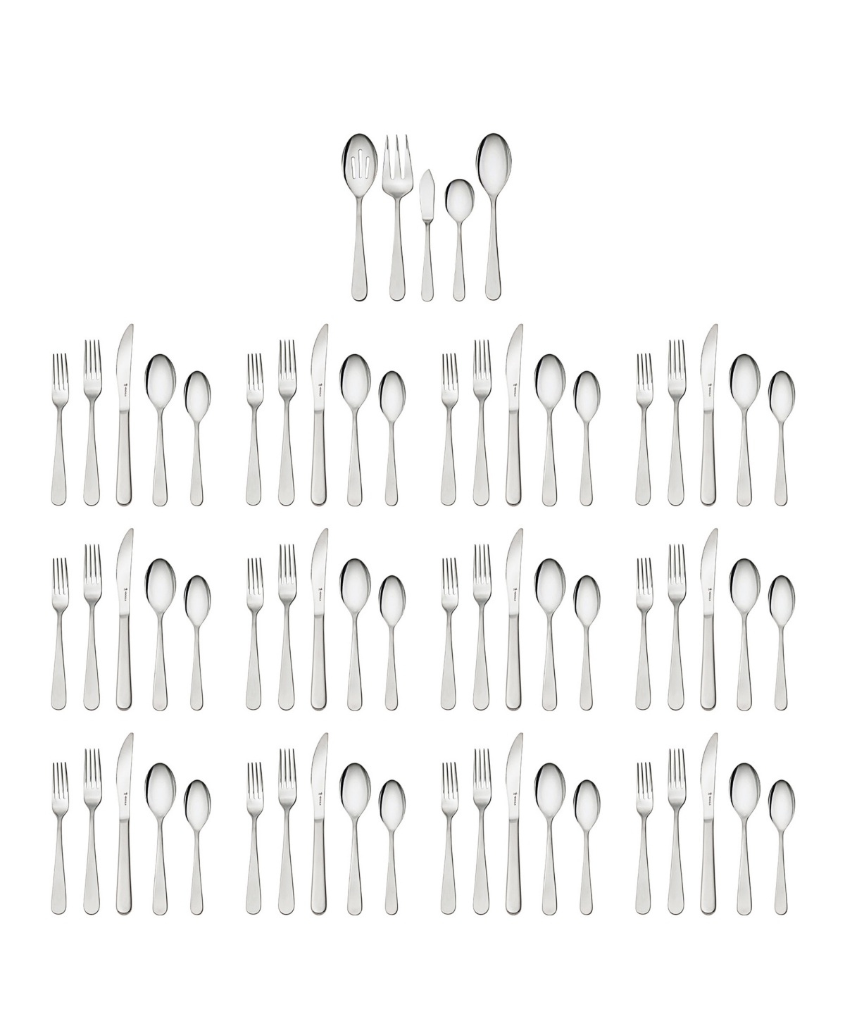 Lucena 65-Pc. Flatware Set, Service for 12 - Stainless Steel