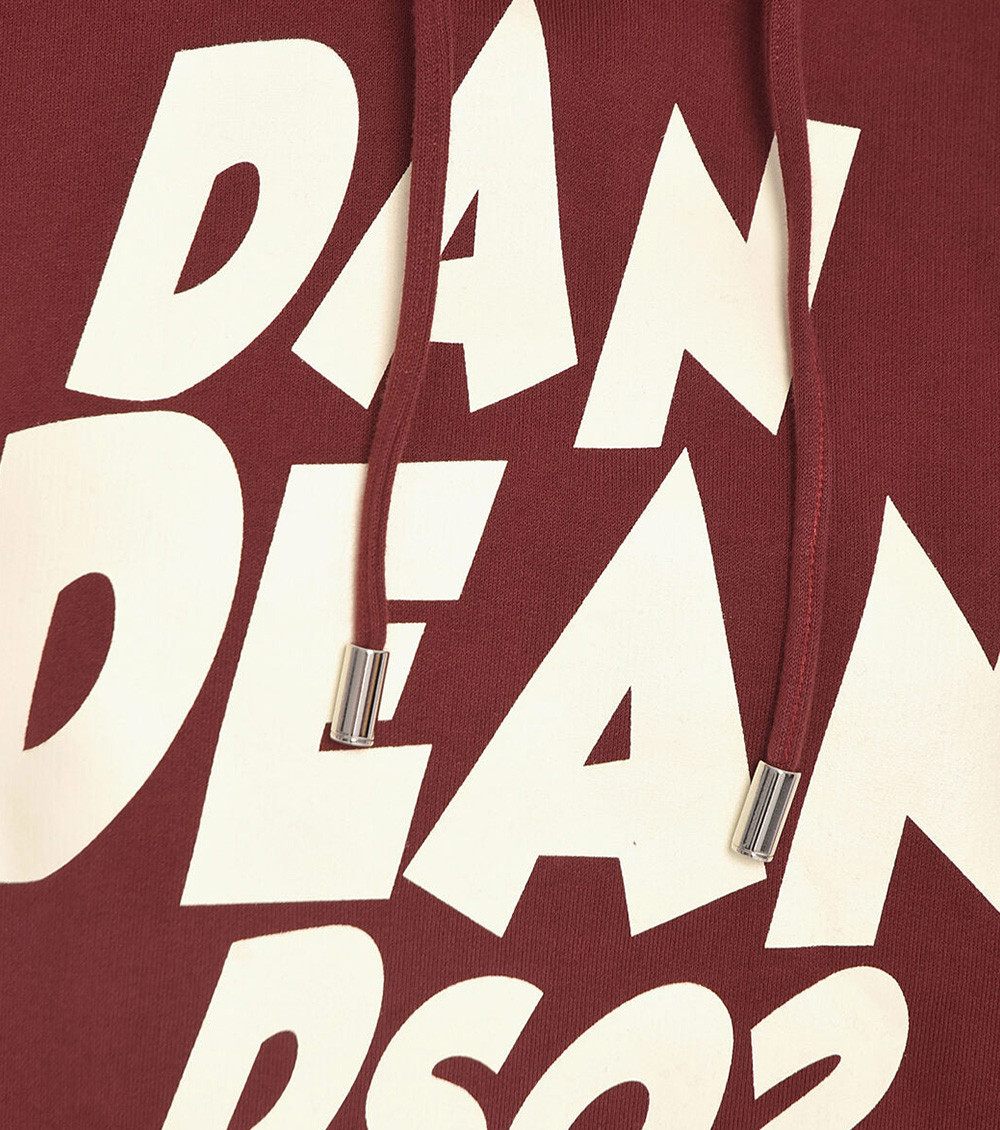 Maroon Graphic Hood Sweatshirt
