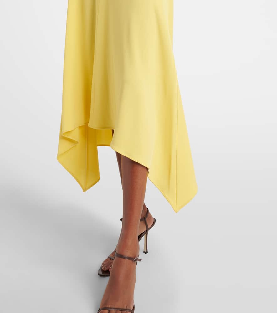 Draped jersey midi dress