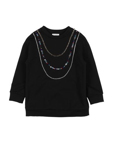 Kid Girl Kids' dress Black Size 9 Cotton, Brass, Crystal