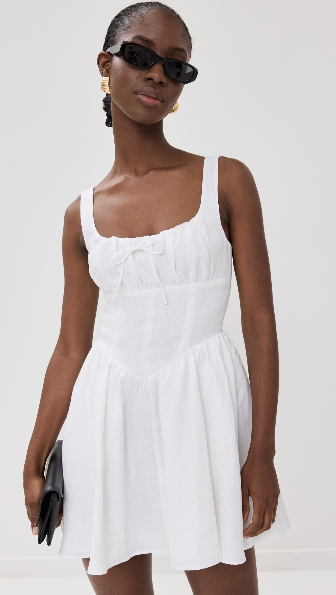 Daria Linen Dress White