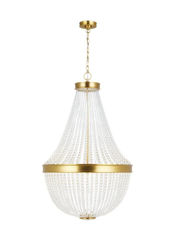 Summerhill 12-Light Chandelier in Burnished Brass by Chapman & Myer