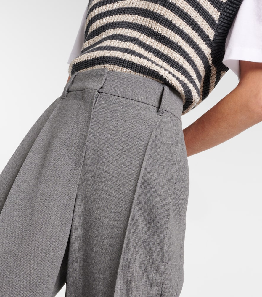 Wool wide-leg pants