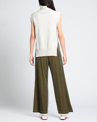 Woman Pants Sage green Size 10 Polyester, Elastane