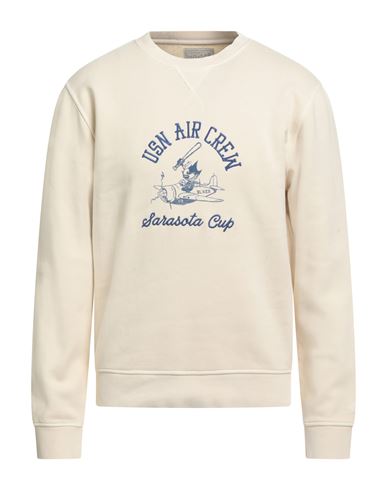 Man Sweatshirt Ivory Size XXL Cotton