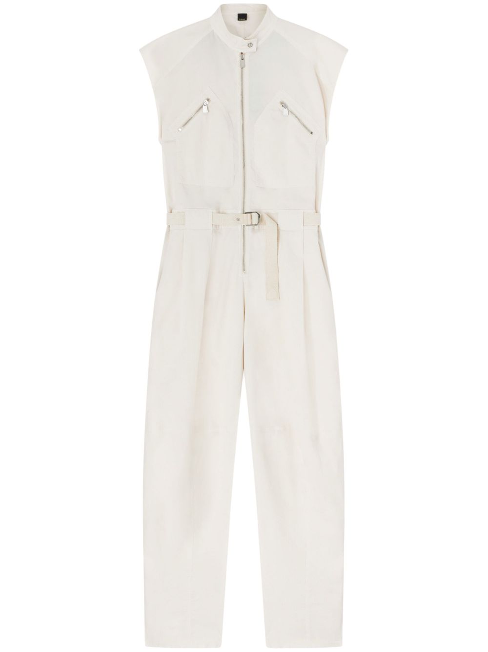 Logo-print jumpsuit - Neutrals