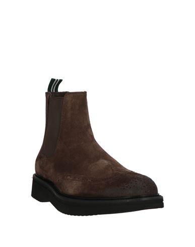 Man Ankle boots Chocolate brown Size 8 Leather
