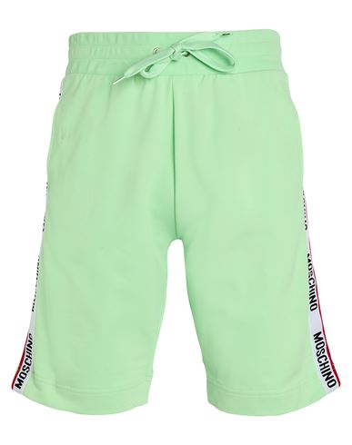 Moschino Underwear Man Shorts & Bermuda Shorts Light green Size M Cotton, Elastane