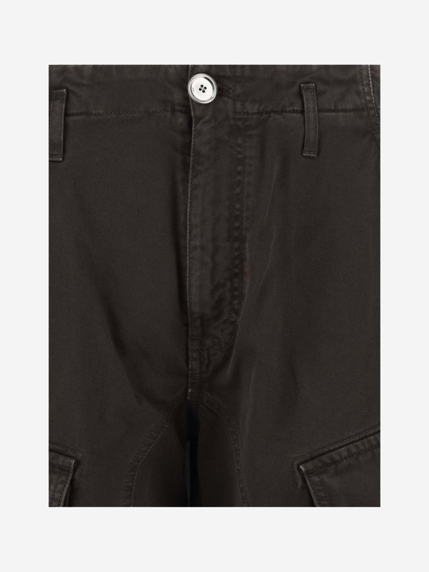 Cotton Denim Cargo Jeans