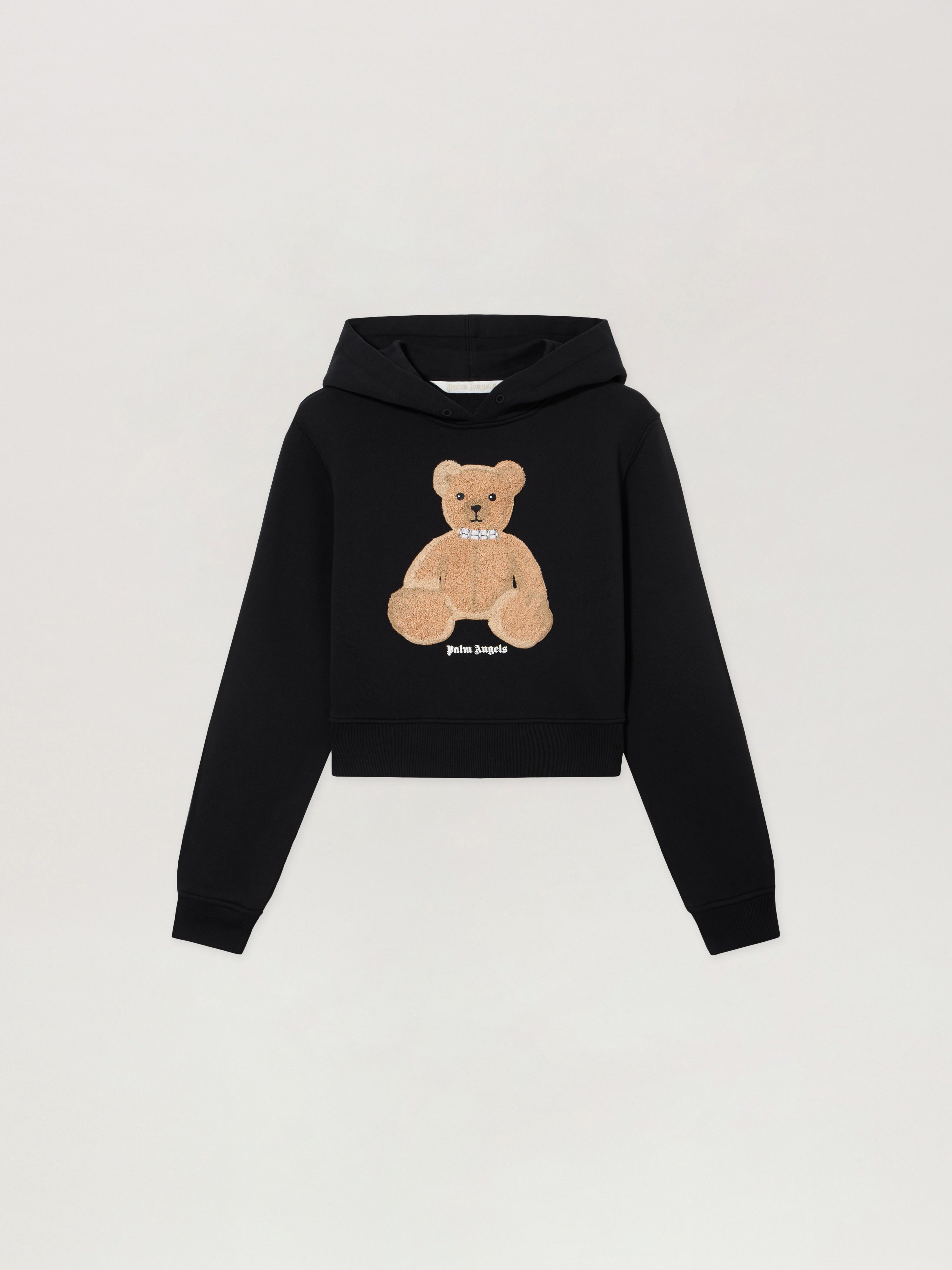 Bear Fitted Hoodie Woman  Black Brown