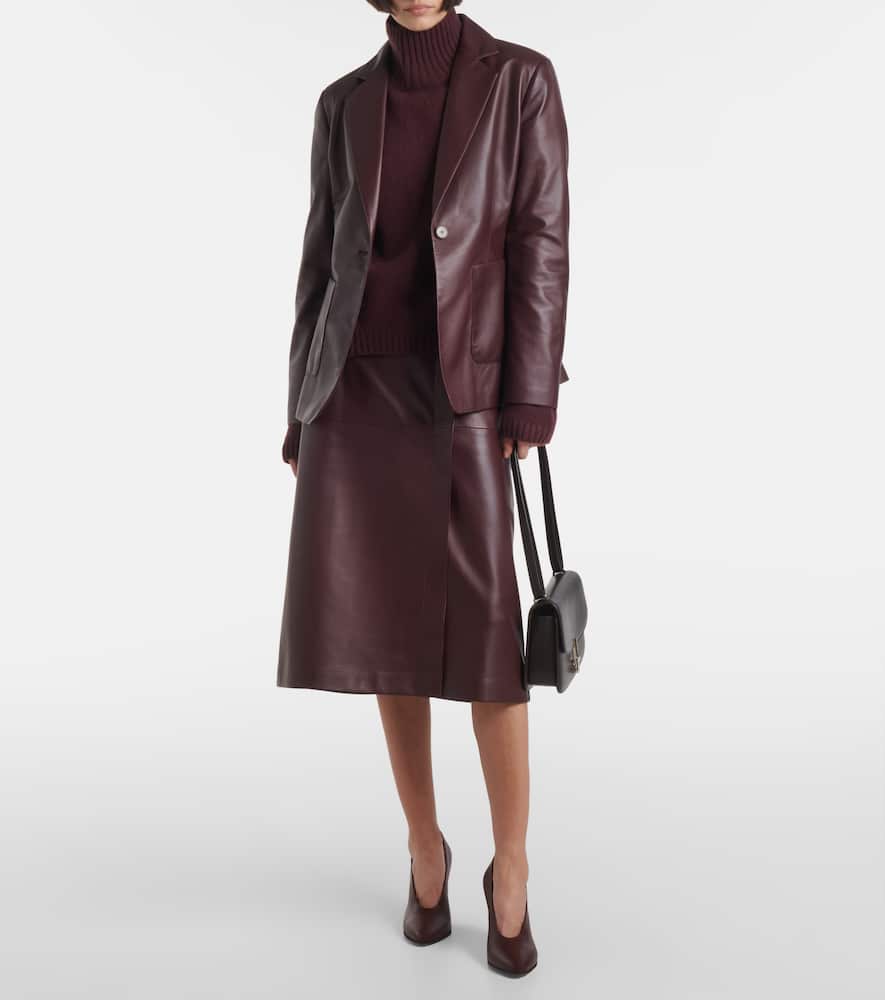 Leather blazer